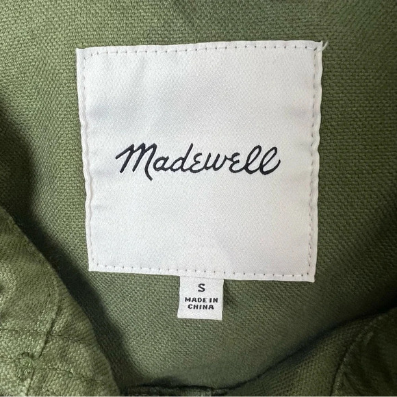 Madewell Dispach Military Green Utility Cargo Jacket Size S - Picture 7 of 9